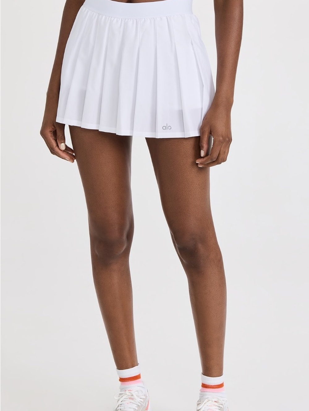NWT ALO Yoga Varsity Tennis Skirt White XS